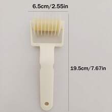 格子面团切刀擀面杖，糕点轮装饰切刀和切片器，饼干、披萨、面包、派烘焙工具，家庭烘焙厨房小工具 - 彩色 - 查看 8