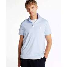 Tommy Hilfiger Men's Regular-Fit Ultra Soft Liquid Cotton Polo Shirts | Fall Fashion - Breezy Blue - View 1