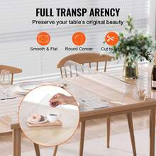 Plastic Tablecloth, 36 X 54 Inches, 1.5 Mm Thick, Clear Table Protector, Rectangular PVC Desk Pad, Waterproof And Easy-Clean Desk Mat, Table Cover, For Office, Dresser, Dining Room Table, Nightstand - 36x54 Zoll 1,5 mm - Xem 5