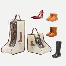 Dustproof And Moisture-Proof Boots Storage Bag, Shoe Storage Bag With Handle - Suitable For Flat Boots, Ankle Boots And Tall Boots - Travel Shoe Storage Bag Portable Boots And Shoes Storage Bag, Home Dustproof Boots And Shoes Storage Bag, Suitable For Home And Travel