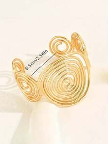 1 chiếc vòng tay xoắn ốc kim loại thời trang phong cách Bohemian, đa năng dùng hàng ngày và làm quà tặng cho phụ nữ - vòng đeo tay - Xem 5