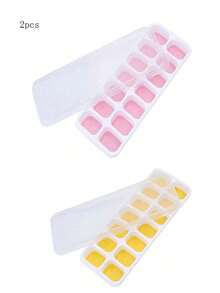 1/2/4pcs Ice Cube Trays, Multifunctional Household Chocolate Mold With Removable Lid Stackable Ice Tray, Suitable For Freezing Cocktails, Whiskey, Kitchen Utensils