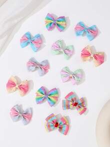 12 Presilhas de Cabelo Coloridas, Doces e Fofas com Patches de Estrela, Adequadas para Uso Diário e Casual, Adequadas para Todas as Estações, Elegantes e Versáteis.