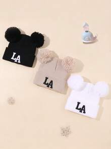 3-Pieces Set Of Fashionable Los Angeles Embroidery Is Perfect For Babies, Girls And Boys. The Knitted Cap Is Cute With LA Letter Embroidery And Can Be Hand-Washed. It Is A Perfect Choice For Daily Wear, Outdoor Play, Family Parties And Gatherings, And A Mysterious Gift