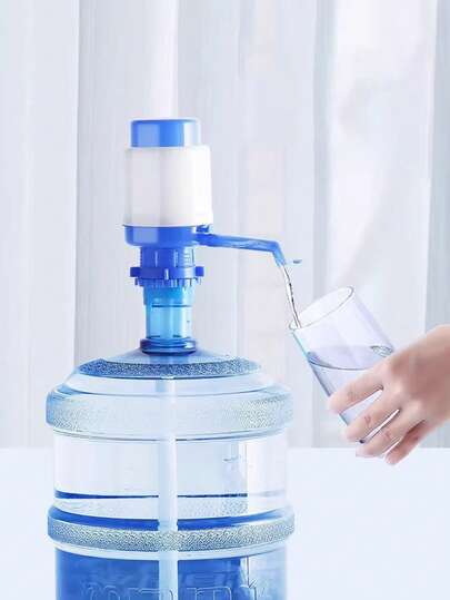Blue Manual Hand Pump Water Dispenser Pressure Pump With Extra Short Tube And Cap, Suitable For Most 5 Gallon Water Bottles