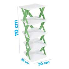 ELE-GATE Zapatera Organizador Plegable con 4 Niveles,El dormitorio simple alberga estantes de zapatos, y el espacio de estantes de zapatos plegables para el hogar / dormitorio tiene varias capas. - Multicolor - Ver 7