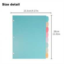 8 przekładek do segregatorów z zakładkami do segregatorów 3-ringowych, wielokolorowe przekładki papierowe, 3 dziurkowane przekładki stron, solidne przekładki indeksujące do segregatorów do szkolnego biura, na powrót do szkoły