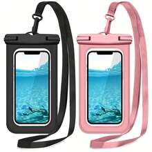 Large Waterproof Phone Bag, Waterproof Phone Case, Suitable For Phone 16 15 Pro Max, Galaxy S25 S24 S23 Ultra, IPX8 Waterproof Phone Protective Pouch, Essential For Beach And Travel - SJFST-pINK - View 10