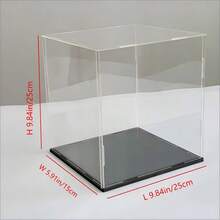 Removable, Acrylic Display Cabinet, Plastic Collectible Display Case, Protective Storage Box For Models, Suitable For Display And Collection, Elegant Storage Box For Home And Retail - Black - View 34
