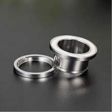 2pcs 316L Stainless Steel Synthetic Opal Round DIY Ear Gauges, Flesh Tunnels Ear Piercing Body Jewelry, Ideal Jewelry Gift (Versatile All Year Round). Suitable For Daily Wear, Parties, Gatherings, Concerts, Holidays Or Birthday Gifts.