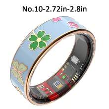 Smart Ring With A Crystal Charging Case - Fitness And Sleep Tracker, Step Count, Distance Measurement, Calorie Tracking, Multiple Exercise Modes, Magnetic Charging - Stylish Blue Butterfly Pattern Design, IP68 Waterproof, Perfect For Men And Women, Perfect For Holiday Gifts - 藍色 - 查看 12