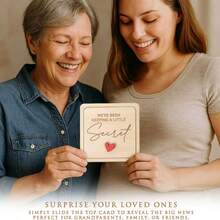 给奶奶、祖父母的怀孕公告 - 超声波相框 - 宝宝公告标志 - 宝宝即将出生公告 - 向丈夫、朋友、阿姨、叔叔透露怀孕消息 - 米色 - 查看 7