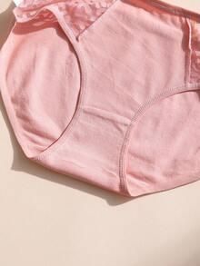 8件装女士性感蕾丝拼接内裤棉质低腰无缝三角裤柔软透气舒适内衣适合瑜伽、运动和日常穿着 - 彩色 - 查看 12