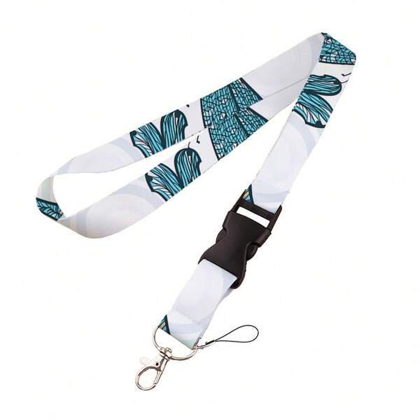 Butterfly Series Phone Lanyard, Bus/Meal Card Polyester Strap, Anti-Lost Work ID, Couples/Holiday Gift