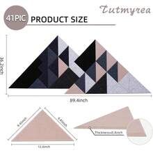 Tutmyrea 41 Pack Self-Adhesive Triangular Acoustic Panels, 88"X35" Sound Absorbing Panels, Soundproof Wall Panels, Wall Decoration Art Soundproof Wall Panels For Studios, Homes, Offices(Mountain Peak)