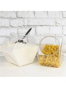 6pcs Hexagon Plastic Jars, Transparent Candy Jars, Plastic Cookie Jars With Airtight Lids, Reusable Wide Mouth Containers For Loose Coffee, Candy, Gifts And Storage