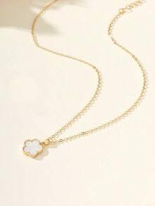 قلادة ربيع رباعي الأوراق الحظ قطعة واحدة، مجوهرات للنساء من الفضة الإسترليني عيار 925، قلادة ترقيق رومانسية، هدايا مجوهرات فاخرة للفتيات للاستخدام اليومي والمواعدة والديكور