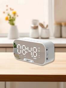 多功能迷你闹钟，AI智能无线闹钟音箱带低音炮，电子报时器 - 彩色 - 查看 13