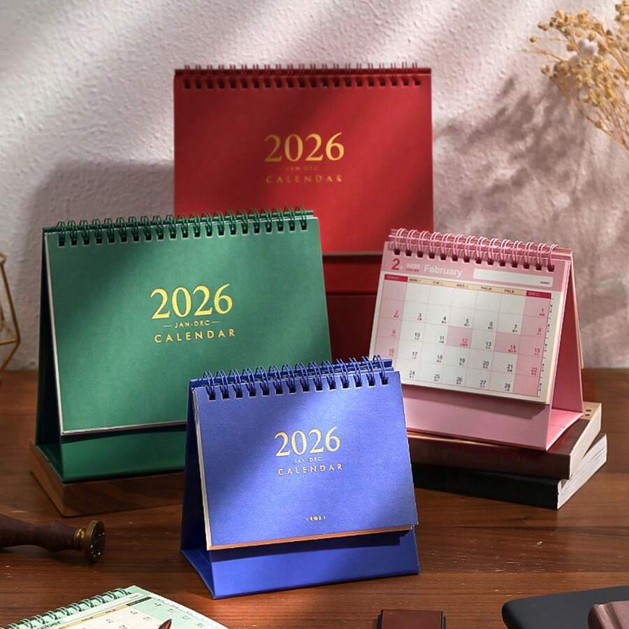 2025-2026创意基础日历，极简INS风格计划日历，月历，年历，农历节日桌面装饰 - 均碼 - 查看 1