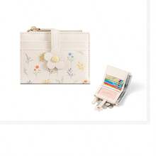 New Korean Cute Floral PU Leather Short Wallet Student Coin Purse Card Holder Zipper Pouch For Women Wallet Mini Wallet Purse Wallet Small Wallet Cute Wallet Card Wallet Coin Wallet