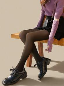 Colanți negri pentru femei, toamnă/iarnă, cu căptușeală din lână, eleganți și sexy, care controlează abdomenul, care stau la locul lor, perfecți pentru acasă, purtare zilnică și ținută de birou, șosete pentru femei