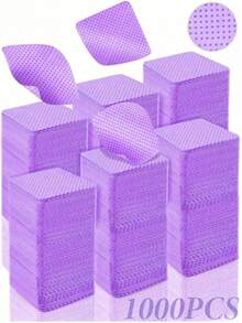 1000 pezzi di salviette rimuovi smalto senza lanugine - resistenti all'acetone, adatte per la preparazione delle unghie e la rimozione dello smalto gel, possono essere utilizzate anche per le estensioni ciglie, pulizia delle unghie senza acqua per uso in salone e domestico