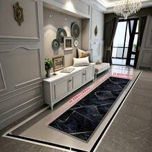 1pc Extra Long Modern Minimalist Design Carpet, Suitable For Living Room, Bedroom, Balcony, Home Office, Kitchen And Other High-Traffic Areas, Home Decor