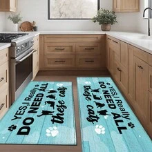 1pc Cute Cat Pattern Printed Rug, Faux Wool Mat - Highly Absorbent, Easy To Clean, Suitable For Home Decor, Farmhouse, Entryway, Indoor, Room, Kitchen, Dining Room, Small Office/Home Office, Sink, Laundry Room, Doormat, Kitchen Mat, Non-Slip Mat