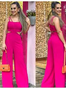 Jumpsuit Set - Hot Pink - View 1