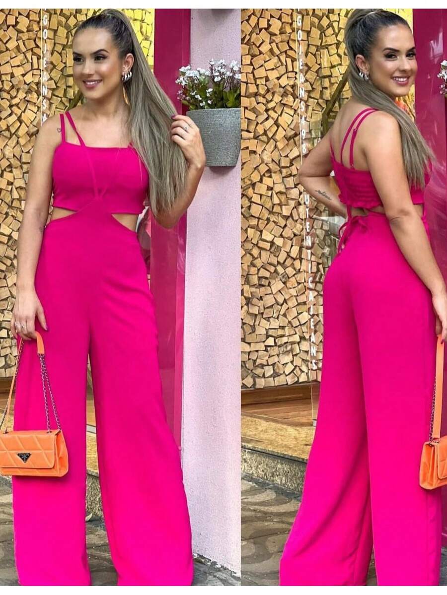 Jumpsuit Set - Hot Pink - View 1