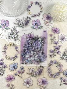 20pcs/Pack Vintage Floral Rose Plant PET Stickers, Scrapbooking DIY Decorative Stickers For Planner, Album - Multicolor - View 15