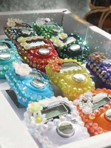 1pc Study Room Spring Reading | Learning Tracking Counter With Flower & Rhinestone, Track Recitation Times To Improve Study Efficiency - Multicolor - View 3