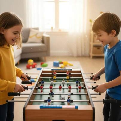 HKB MULTILOJA Mesa De Pebolim Infantil Madeira - HK Brinquedos