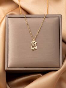 1 Pc Minimalist Christmas Tree Snowflake Pendant Necklace For Women, 2025 Winter Themed Xmas Reindeer Jingle Bells Charm Necklaces, Holiday Festive Jewelry Gift For Her