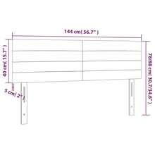 vidaXL LED Kopfteil Blau 144x5x78/88 cm Stoff