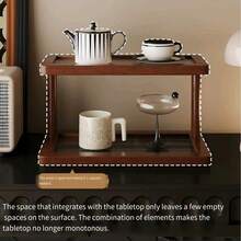 1 pièce Porte-gobelet organisateur, support rotatif de table pour tasse à café/thé - Rouge et Blanc - Voir 3