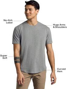 Mens T-Shirts – Curved Hem Tee Mens, Hipster Shirts For Men, Long Tail T Shirts For Man, Drop Cut Lounge/Sleephalloween - 希瑟.格雷 - 查看 9