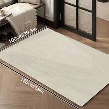 1pc European Geometric Line Pattern - Luxury Modern Minimalist Cream Rug, Machine Washable Soft Area Carpet, Rectangular, Short Pile, Machine Made, Suitable For Living Room, Bedroom, Office, Game Room, Study, Indoor/Outdoor Entrance, Home Decor, Christmas Decoration - Multicolor - View 18