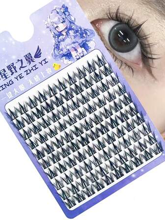 100 片装大容量假睫毛 – 分段设计，美观浓密，多场景增强