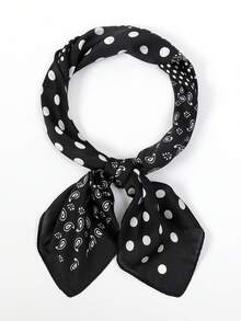 1pc Bandana With Line Cashew Geometric Print, Suitable For Daily Use As Hair Scarf, Neck Scarf, Or Headband - Multicolor - View 2