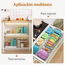 Lifewit Organizadores de Tapas y Almacenamiento Paquete de 1, 34 - 61 Divisores de Tapas de Contenedores de Alimentos Grandes Ajustables, Dentro del Gabinete para Encimera de CocinaDespensa, Blanco - Blanco - Ver 8