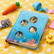 500 piezas/Rollo Criaturas del bosque Serie Amigos animales Pegatinas de garabatos, 1 pulgada redonda 8 patrones de dibujos animados, Suministros de oficina, Recompensas escolares, Scrapbooking, Botellas de agua, Fundas para teléfonos, Portátiles Decoración DIY, Hojas de pegatinas impermeables de PVC - Multicolor - Ver 3