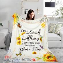 To My Sister,Super Soft Flannel Printed Blanket,As Birthday Gifts, Family, Wedding, Souvenir Blankets, Polyester Blankets Suitable For All Seasons, Washable, Machine Washable, Lightweight, Breathable, Comfortable, Warm, Unique, 280gsm For Him, Her Personalized Ideal Gifts For Her,Perfect Nap, Camping, Travel, Home, Daily Life, Office Decoration, Birthday, Anniversary, Valentine's Day, Thanksgiving, Christmas, Halloween, Wedding, New Year Gifts ,Sofa,Bed,Car,Bedroom,Living Room,Office,  Outdoor Camping, Beach,Wall Decoration - 多色13 - 查看 4