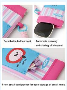 1pc Cute Dopamine Design Sunglasses Case, Portable Eyeglasses Storage Bag With Automatic Closure, Scratch-Resistant, Handheld Or Hanging