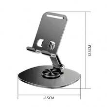 Soporte Celular Plegable Giratorio 360° para Escritorio - Accesorio Móvil Ajustable - Gris - Ver 10