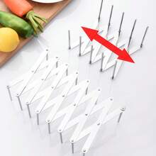 1-Pack Stainless Steel Telescopic Racks, Multi-Purpose Expandable Organizer For Dishes, Bowls, Utensils, Cutlery, Scoops, And Tableware Storage