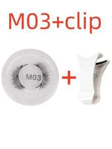 自然款磁性假睫毛，带涂抹器，无需胶水，轻盈可重复使用，无需眼线，持久耐用，模拟磁性假睫毛 - 彩色 - 查看 14