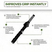 Right - Hand Grip Trainer U2013 Swing Training Aid Hand Positioning Anti - Slip Grip Trainer Beginners Pros Improve Accuracy, Power Consistency - 黑色高爾夫握把訓練器 - 查看 3