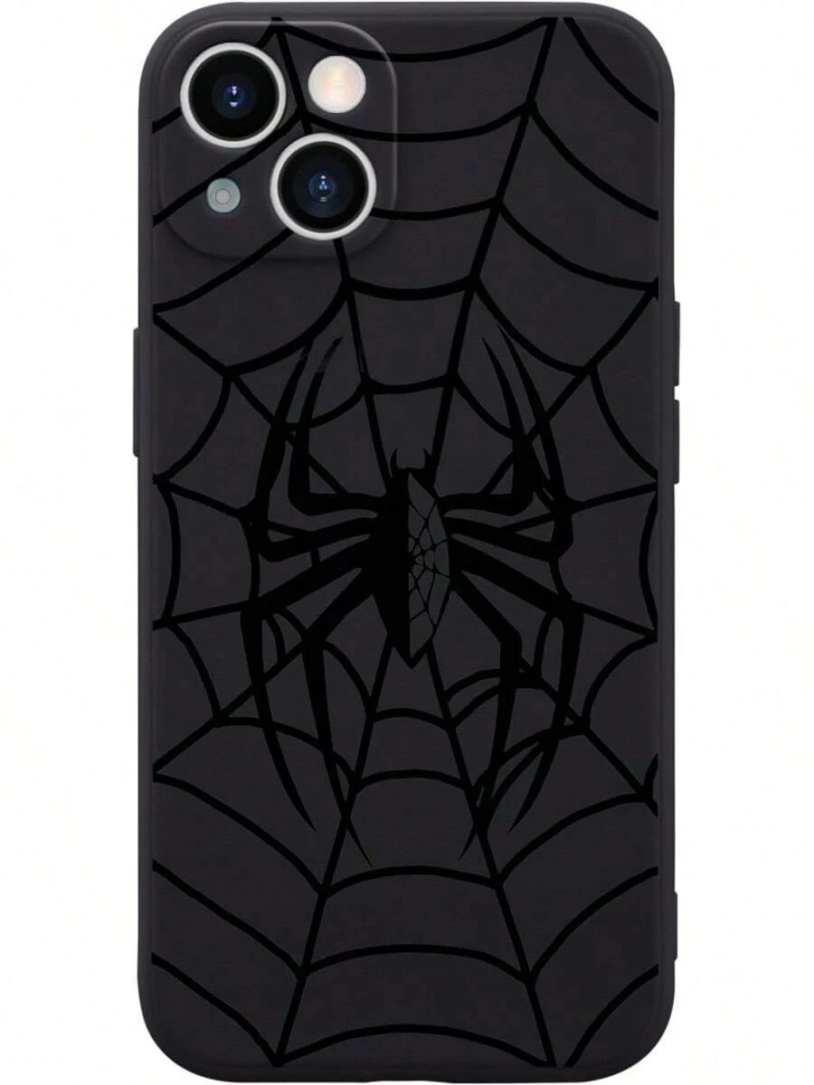 Spider Web Black Phone Case For  11 Black Cobweb Case Cover Liquid Silicone Soft Gel Rubber Matt Phone Cover With Microfiber Lining Protective Cover.Holiday Phone Accessories. 14 Cases Phone Case 17 Pro Max Case 16 Pro Max Case Girlfriend Or Boyfriend Cover 17 Pro Max Cute Phone Cases Fundas Gifts For Women Pink Christmas - Halloween - 查看 1