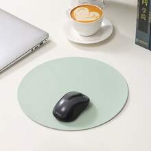 1pc Small Round Single/Double-Sided Solid Color Mouse Pad, Non-Slip Computer Office Gaming Desk Mat For Women
